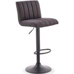 Barové židle Halmar v tmavě šedivé barvě v retro stylu z polyuretanu 