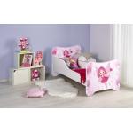 Dětské postele Halmar v růžové barvě z laminátu 