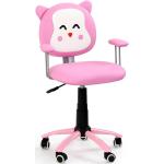 Dětské židle Halmar v růžové barvě z polyuretanu čalouněné 