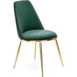 Designové židle Halmar v tmavě zelené barvě romantické ze sametu 