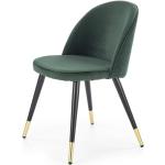 Designové židle Halmar v tmavě zelené barvě lakované 