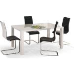 Jídelní stoly Halmar v bílé barvě v minimalistickém stylu z MDF obdélníkové lakované 