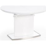 Jídelní stoly Halmar v bílé barvě v moderním stylu z MDF kulaté rozkládací lakované 