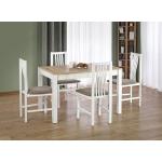 Jídelní stoly Halmar v bílé barvě v elegantním stylu z MDF obdélníkové 