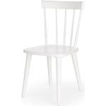 Jídelní židle Halmar v bílé barvě v retro stylu z masivu 
