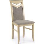 Jídelní židle Halmar v hnědé barvě z buku čalouněné 