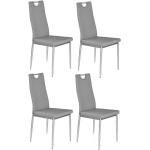 Jídelní židle Halmar v šedé barvě v elegantním stylu z polyuretanu 4 ks v balení matné 