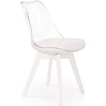 Jídelní židle Halmar v bílé barvě z plastu 