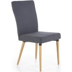 Jídelní židle Halmar v tmavě šedivé barvě v minimalistickém stylu z masivu 