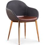 Designové židle Halmar v tmavě šedivé barvě v moderním stylu z polyuretanu 
