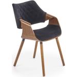 Designové židle Halmar v černé barvě z masivu 
