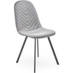 Jídelní židle Halmar v šedé barvě v elegantním stylu ze sametu 