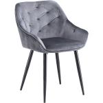 Designové židle Halmar v šedé barvě s loketní opěrkou 