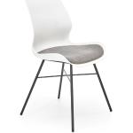 Designové židle Halmar v šedé barvě v elegantním stylu z plastu lakované 