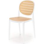 Designové židle Halmar v bílé barvě v boho stylu z plastu 