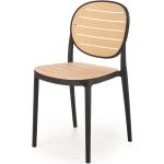 Designové židle Halmar v černé barvě v boho stylu z plastu 