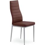 Jídelní židle Halmar v tmavě hnědé barvě v elegantním stylu z polyuretanu 