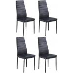 Jídelní židle Halmar v šedé barvě v minimalistickém stylu z polyuretanu 4 ks v balení 