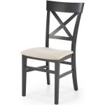 Designové židle Halmar v černé barvě ve vintage stylu z buku 