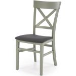 Designové židle Halmar ve světle zelené barvě ve vintage stylu z buku 