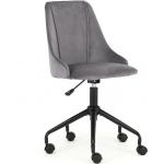 Kancelářské židle Halmar v tmavě šedivé barvě z plastu s kolečky 