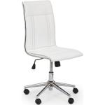 Kancelářské židle Halmar v bílé barvě z polyuretanu s kolečky 