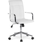 Kancelářské židle Halmar v bílé barvě z polyuretanu s kolečky 