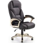 Kancelářské židle Halmar v černé barvě v elegantním stylu z polyuretanu s kolečky 