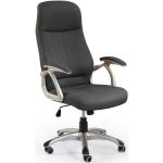 Kancelářské židle Halmar v černé barvě v elegantním stylu z polyuretanu s kolečky 