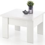 Jídelní stoly Halmar v bílé barvě z MDF rozkládací dýhované 