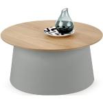 Konferenční stolky Halmar v šedé barvě v minimalistickém stylu z MDF kulaté 