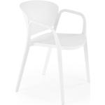 Jídelní židle Halmar v bílé barvě z plastu stohovatelné 