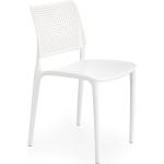 Jídelní židle Halmar v bílé barvě v moderním stylu z plastu stohovatelné 