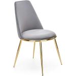 Designové židle Halmar ve zlaté barvě romantické ze sametu 