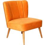 Křesla v oranžové barvě v moderním stylu s nohami 