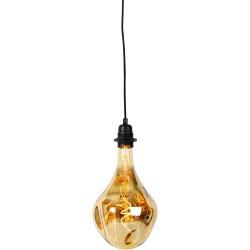 Závěsné svítidlo černé stmívatelné včetně LED zrcadla zlaté stmívatelné - Cava Luxe