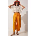 Dámské Turecké kalhoty v oranžové barvě z polyesteru ve velikosti 9 XL ve slevě 