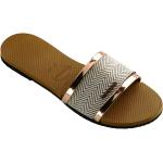 Dámské Páskové sandály Havaianas ve světle hnědé barvě ve velikosti 40 ve slevě na léto 