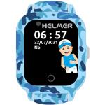 Náramkové hodinky v modré barvě GPS vhodné na Sport s dotykovým displejem 