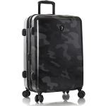 Pánské Plastové kufry Heys v černé barvě v moderním stylu na čtyřech kolečkách 