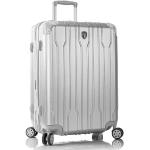 Pánské Plastové kufry Heys ve stříbrné barvě v elegantním stylu na čtyřech kolečkách 