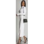 Dámské Maxi šaty Fasardi v bílé barvě ve velikosti S s dlouhým rukávem ve slevě 