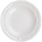 Hluboké talíře v bílé barvě v minimalistickém stylu z porcelánu s průměrem 22 cm 