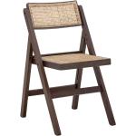 Jídelní židle Bloomingville v hnědé barvě v elegantním stylu ze dřeva skládací 