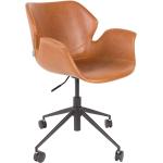Kancelářské židle Zuiver v hnědé barvě v elegantním stylu z koženky 