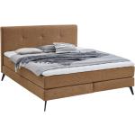 Dvoulůžkové postele v hnědé barvě v elegantním stylu 
