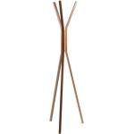 Nástěnné věšáky v hnědé barvě v minimalistickém stylu ze dřeva 