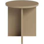 Konferenční stolky Mojo v hnědé barvě v minimalistickém stylu z laminátu kulaté 