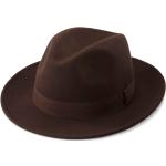 Pánské Fedora klobouky Fawler v hnědé barvě 