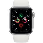 Hodinky Apple Watch Series 5 GPS, 44mm Silver Aluminium Case with White Sport Band